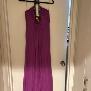 Catherine Malandrino Silk Halter Gown